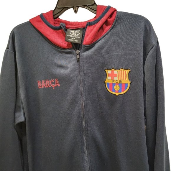 FC Barcelona Classic Sweatshirt Track Jacket Men's Size M Long Sleeve Soccer - Picture 9 of 16